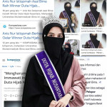 Anis Nur Istiqomah berasa dari Nipa kecematan Ambalawi Berhasil Raih Winner Duta Hijab Nusantara